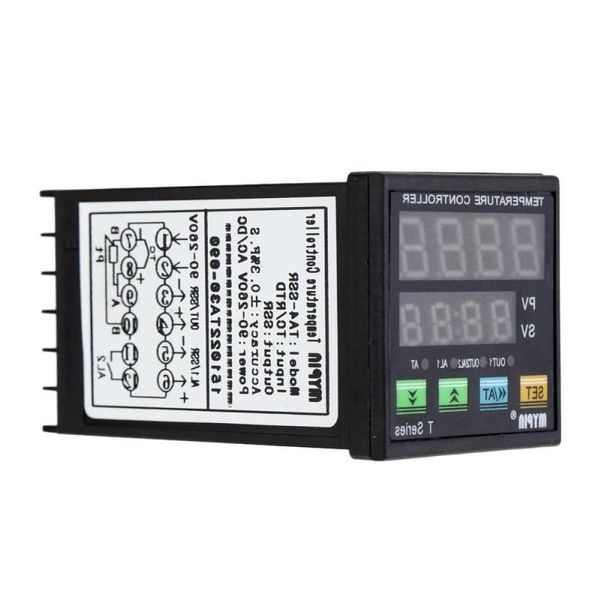 Бесплатная доставка LED PID Цифровой регулятор температуры Термометр Контроль нагрева Охлаждение Термопара термостат SSR 2 Реле сигнализации TC / RT Bxjs