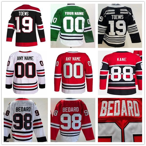 Hockey Connor Bedard Patrick Kane Jonathan Toews Seth Jones Chris Chelios Petr Mrazek Tyler Johnson Clark Griswold Stan Mikita Reverse Retro Ed Jersey