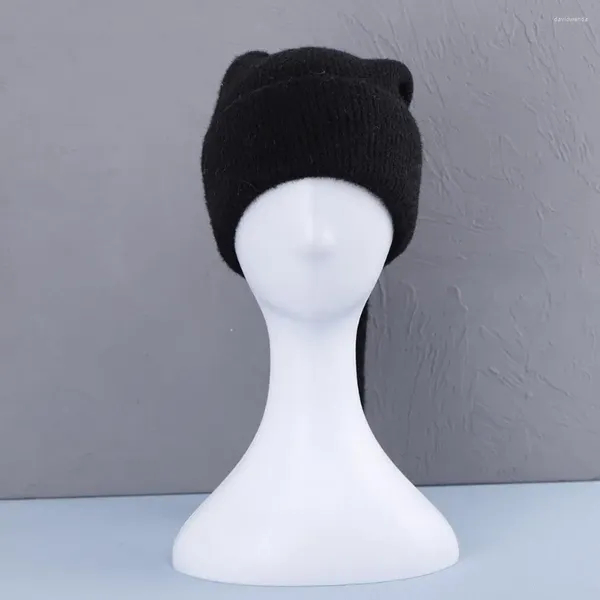 Berretti Cappello da esterno Berretto invernale caldo lavorato a maglia per donna Berretto con teschio all'uncinetto Sci alla moda