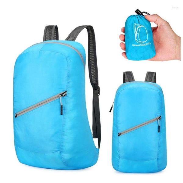 Backpack dobrou a bolsa Daypack Daypack de viagem ao ar livre para homens de moda de grande capacidade de nylon esportes portáteis