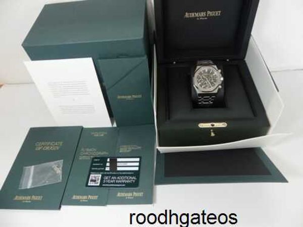 Orologi Audemar Pigue Royal Oak Orologio automatico Audemar Pigue SS Royal Oak 50° quadrante verde cronografo 26240 scatola/documenti HBLQ