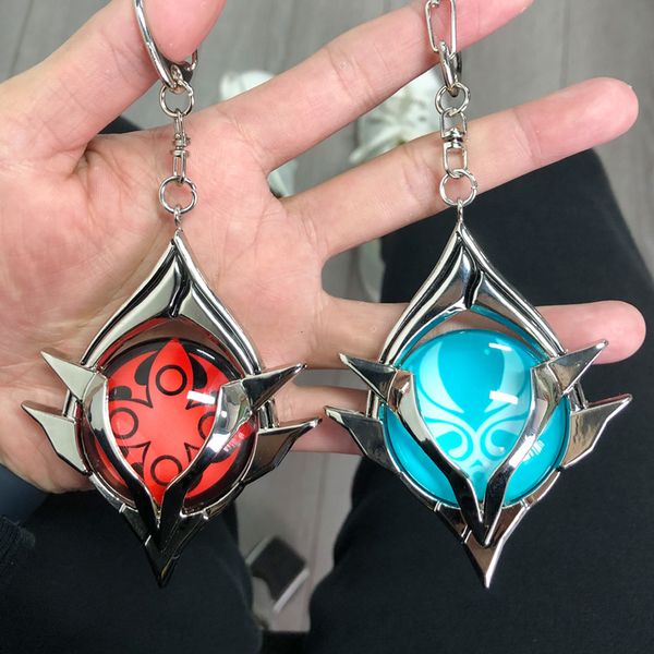 Chaços de chaves de luxo genshin impacto snezhnaya keychain de keychay de gods de deus