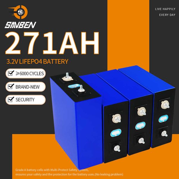 3.2V 271AH LIFEPO4 Pil 280AH şarj edilebilir DIY güneş lityum demir fosfat hücresi 12V 24V 48V EV Tekneler Golf Sepeti Kapalı Golf Sepeti