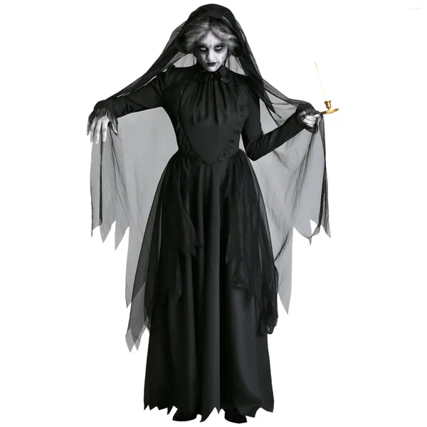 Abiti casual 2023 Abito da strega vampiro gotico vintage Cosplay medievale Sposa Costume di Halloween Festa in maschera Costumi del Festival dei fantasmi