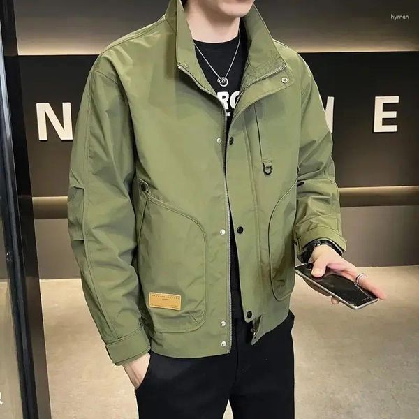 Giubbotti da uomo Giacca da uomo 2023 Affari Cerniera Giacca a vento Capispalla militare Top Nylon Tattico Primavera Casual Moda coreana Soprabito