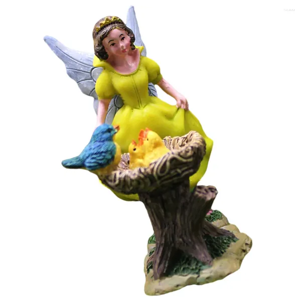 Decorazioni da giardino Figurina di fata dei fiori Statua colorata ornamento Squisita piccola decorazione Po Prop