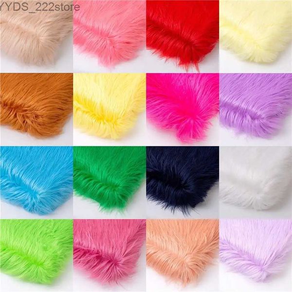 Tecido 20 * 33cm 9cm pilha tecido de pele falsa para patchwork material de costura boneca brinquedo barba cabelo diy artesanal decoração de casa tecido cosplay yq231109