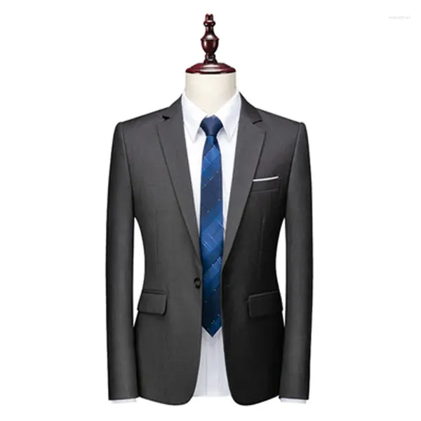 Ternos masculinos 2023 roupas de marca alta qualidade noivo casar vestido/masculino fino ajuste moda lazer blazers jaquetas terno casacos