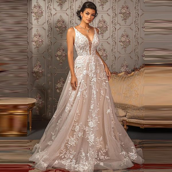 Vestidos de Mariage Spaghetti Plips кружев