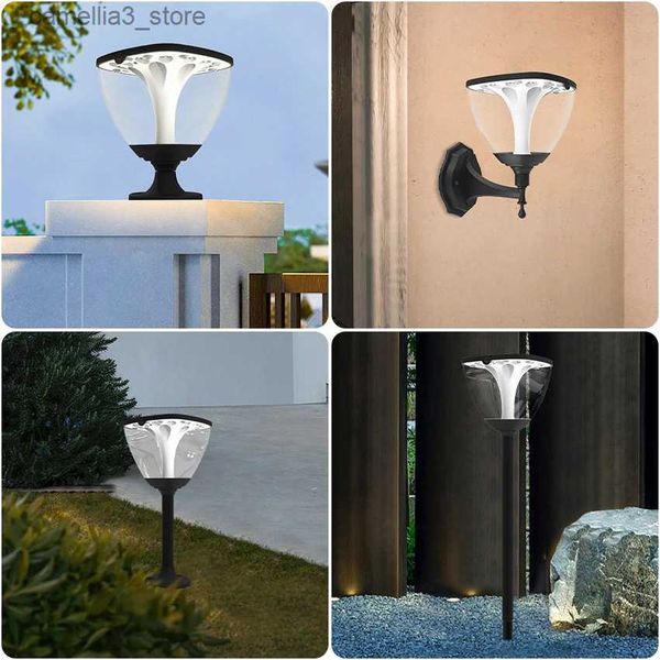 Lampade da parete solari Vendita calda Decorazione da giardino Outdoor IP65 LED Lampada da parete a pannello solare in alluminio con buon prezzo di fabbrica della batteria Q231109