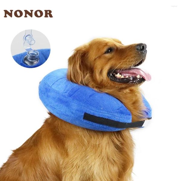 Coleiras para cães NONOR Cat Collar Inflável Pescoço Protetor Fácil de transportar Círculo Anti-mordida para Cães Grandes Pequenos