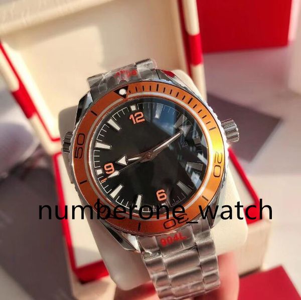 Лучшие мужские автоматические часы оранжевый черный синий мужские апноэ Джеймс Бонд Ocean Diver 600m Planet автоматические механические часы из нержавеющей стали с сапфировым стеклом модные часы