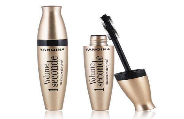 Rímel de maquiagem sexy preto à prova d'água tubo dourado alongado grosso volume de ondulação I Seconde de longa duração Coloris Yanqina Eyes Make 6978876