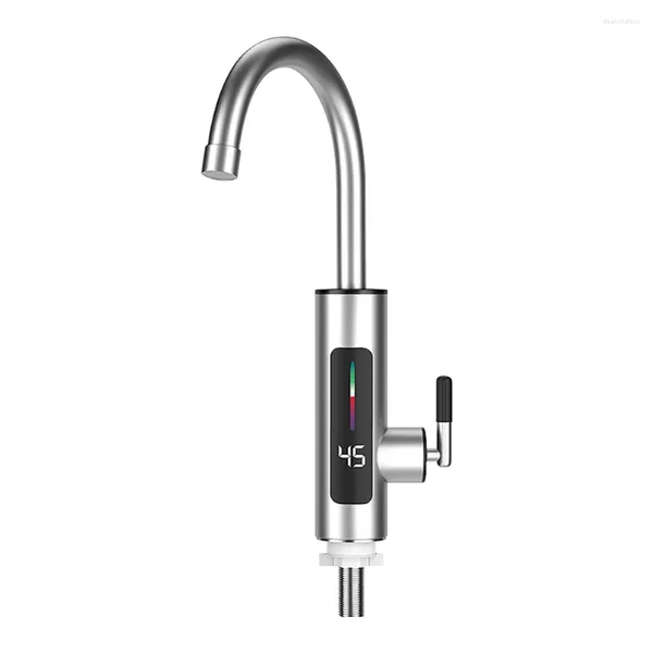 Küchenarmaturen, 3000 W, 110 V-230 V, Warmwasserbereiter, Wasserhahn, elektrischer Wasserhahn, 360 Rotation, tankloses LCD-Digitaldisplay