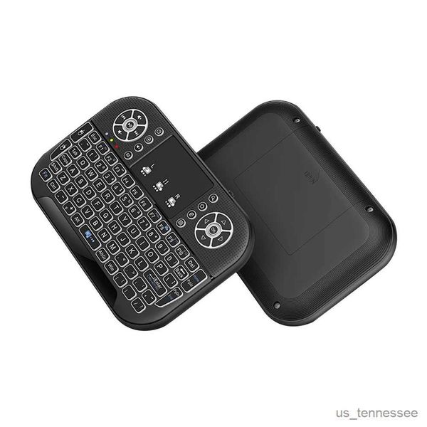 Клавиатуры Мини Bluetooth-совместимая клавиатура 2,4G Двухрежимная ручная накладка на гриф с подсветкой Мышь Пульт дистанционного управления для Windows Android TV R231109