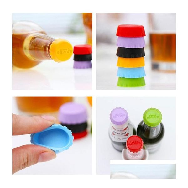 Drinkware Deckel Sile Bottle Cap Tops Wein Caps Saver Bierflaschen Deckel Silica Gel wiederverwendbare Stopper Er Hut Schiff Drop Lieferung Home Gard Otl2O