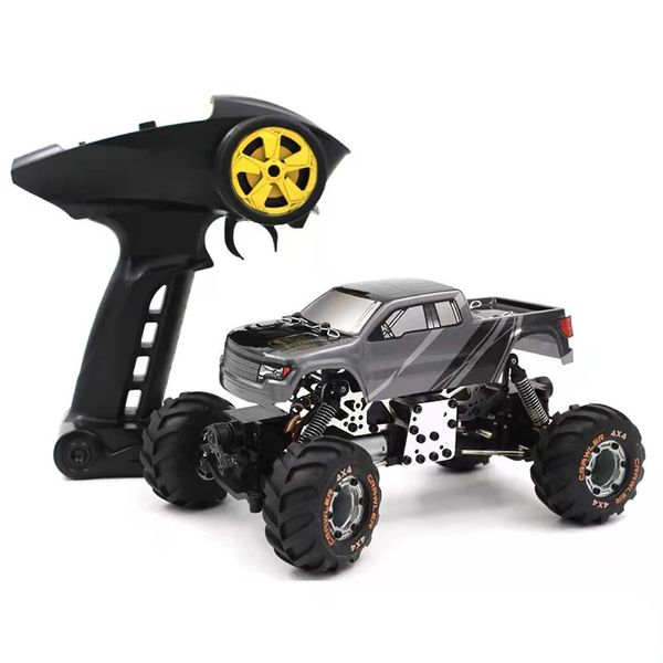 Carro elétrico / RC HBX Haiboxing 1/24 RC carro de escalada com controle remoto Mini veículo off-road com tração nas quatro rodas Carro de escalada em gaiola de porco de metal 2098B 231108