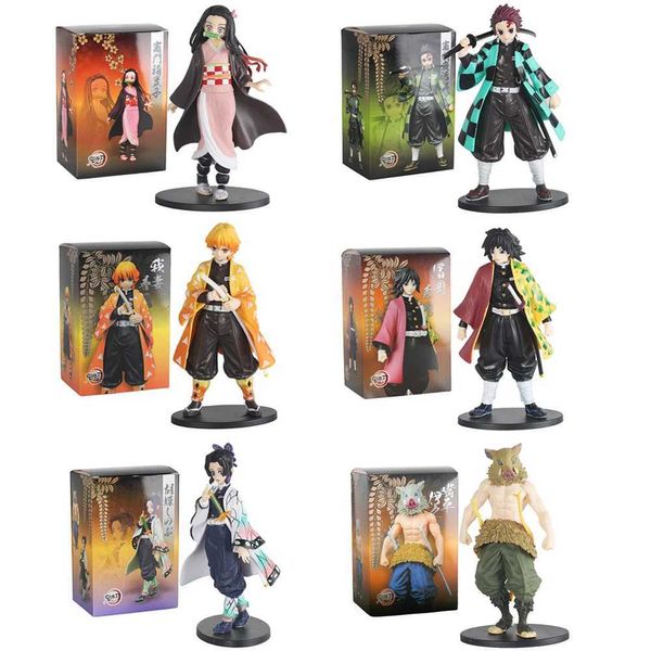 Anime Anime 16CM Demon Slayer figura de ação Agatsuma Nezuko Warrior Model Toy