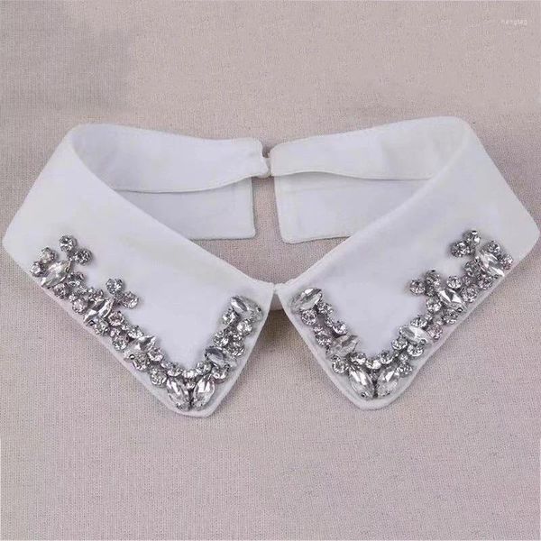 Papillon da donna, perline fatte a mano, camicia, colletti staccabili, per ragazze, bavero rimovibile, colletto finto, camicetta falsa, collana, accessori