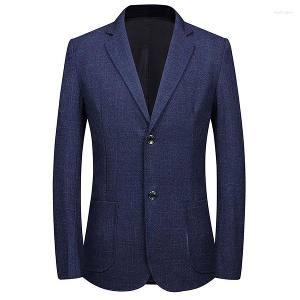 Herrenanzüge 2023 Frühlings-britischer Stil Herrenanzug Maßgeschneiderter brauner Herringbone Tweed Herren Hochzeit Tailored Fashion Blazer