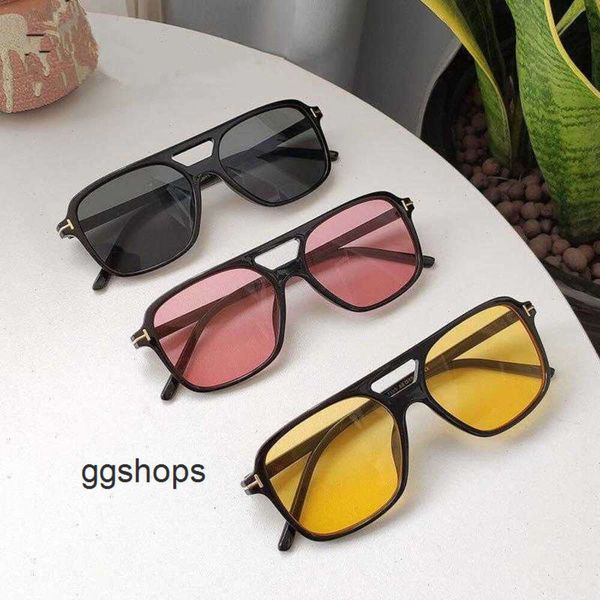 Солнцезащитные очки Sol tom-fords, модные солнцезащитные очки Oculos для женщин, Uv400, для мужчин, брендовые негабаритные дизайнерские очки De Rectangle Masculino, синие, серебристые QV0C
