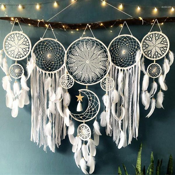 Dekorative Figuren 5 Stück/Set Traumfänger Boho Home Decor Makramee Wandbehänge Mond Ramadan Baby Nordic Room Kids Nursery Ornament