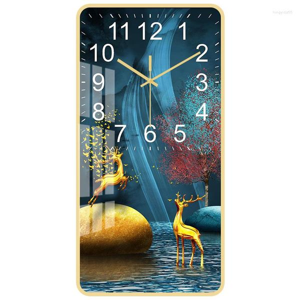 Wanduhren Creative Mute Modernes Design Große Uhr Stilles Kristallporzellan Sofa Hintergrunddekoration Mode Wohnkultur