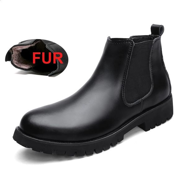 Stiefel Frühling/Winter Elegante Chelsea Stiefel Leder Männer Paar Schuhe Größe 35 47 Slip-on Kleid Formelle Stiefel Modell Mode Zapatos Hombre 231110