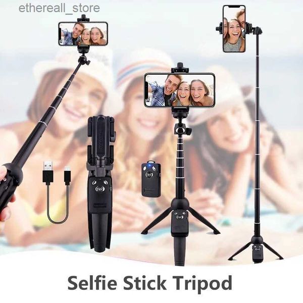 Selfie-Einbeinstative, Selfie-Stick-Stativ, Schwarz, wiederaufladbar, praktisch, leicht, ausziehbar, Unterhaltungselektronik, tragbare Stative, verstellbar, stabil, Q231110