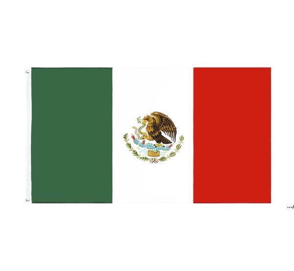 NEWMX MEX Mexicanos Bandeira Mexicana do México Totalmente Direto da Fábrica Pronto para enviar 3x5 Fts 90x150cm LLE83144592953