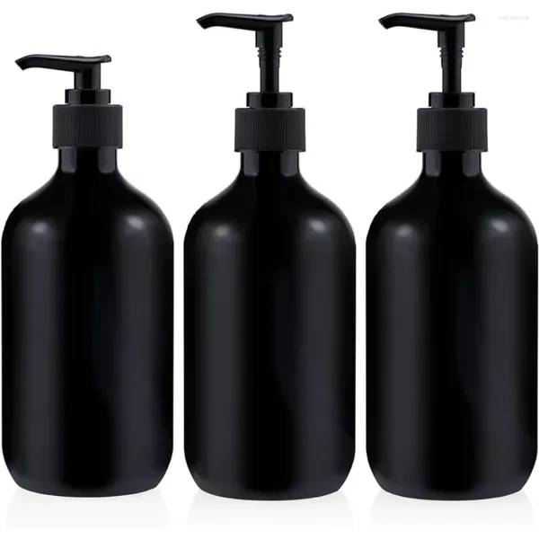 Vorratsflaschen 3PCS 300/500ML Kunststoffpumpe Shampoo Conditioner Body Wash Spenderbehälter Nachfüllbare Lotion für Badezimmer