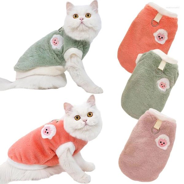 Costumi per gatti Vestiti in morbido pile per cani di taglia piccola e media Gattino Gilet caldo Cucciolo per gatti Giacca Chihuahua Yorkies Abiti Sphynx