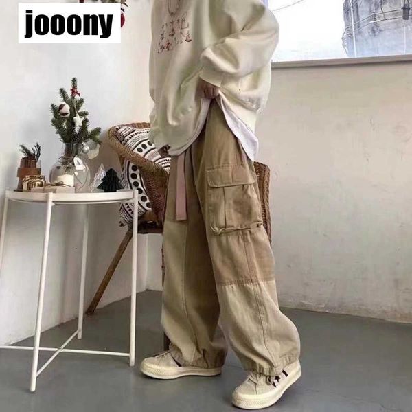 Herrenhose Baggy Bla Cargohose für Herren Khaki Cargohose Herren Vintage Lose Lässig Herbst Japanisch Streetwear Hip Hop Retro Z0410