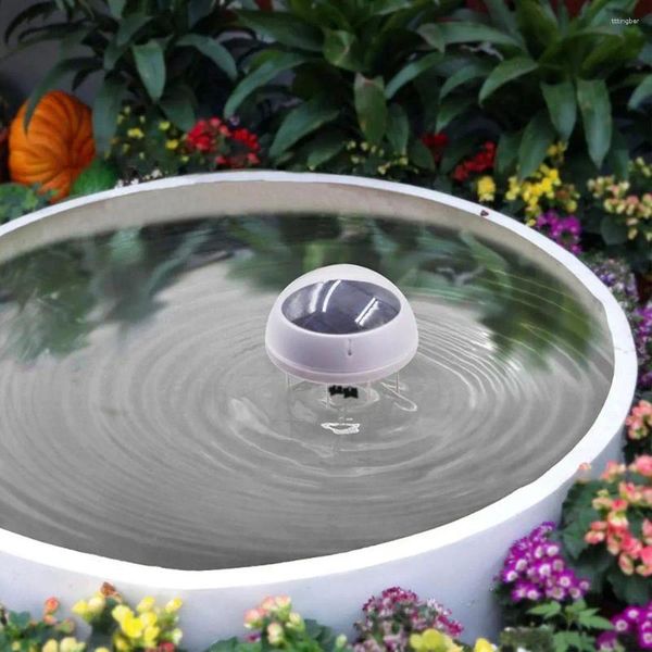 Decorações de jardim Wiggler de água solar com agitador de backup de bateria de lítio de 3,7V 400mAh para decoração de banho de pássaros