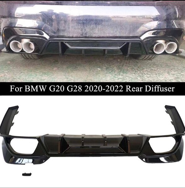 Spoiler de tronco lábio traseiro do carro traseiro com luz para BMW 3 Série G20 G28 2020-2022 Difusor traseiro