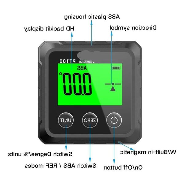 FreeShipping Winkelmesser Universal Level Box 360 Grad Mini Digital Winkelmesser Neigungsmesser Tester Messwerkzeuge Ljmaa