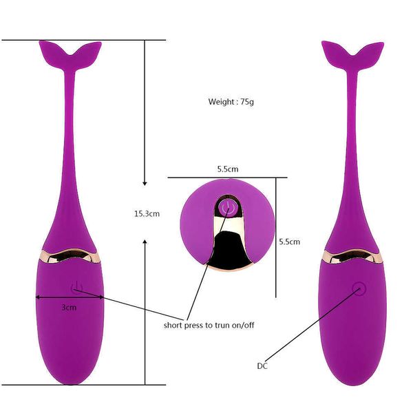 NXY Eggs Sex Toy for Women Remote Control Kegel Ball Vibrator Massager Vibrating Egg Ben Wa Clitoris Vaginal Tight Exercise Shop 1124