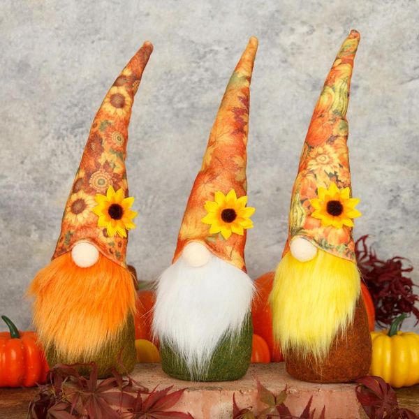 Parti Dekorasyonu 1pc Sonbahar Yüzsüz Gnome Bebek Sonbahar Ayçiçeği Balkabağı Cüce Şükran Günü Ev Hasat Tedisi Çocuk Hediyeleri