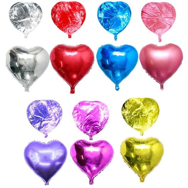 Palloncini in foil a cuore da 18 pollici Palloncino in foglio di alluminio multicolore per forniture per decorazioni per feste di compleanno di San Valentino