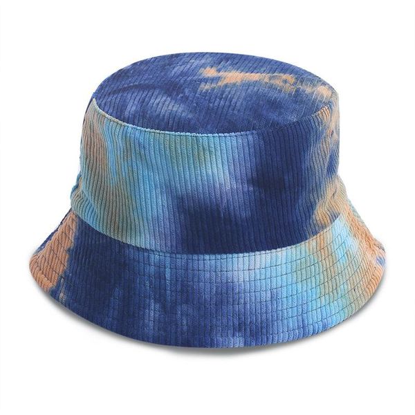 Cappelli a tesa larga Tie Dye Bucket Hat Reversibile Entrambi i lati Indossare Summer Travel Beach Sun Fisherman Cap Packable Outdoor