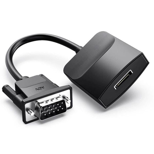 VGA-zu-1080p-Adapter, Videokabel-Anschlüsse mit Audio-Unterstützung, Splitter für PC, Laptop, HDTV-Projektor, Video-Stecker, Mini-Display-Port-Konverter Uqin