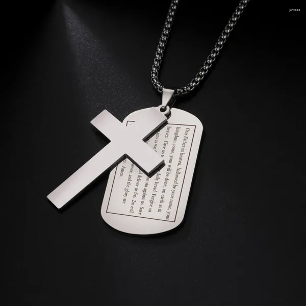 Anhänger Halsketten Kreuz Edelstahl Halskette Choker Für Jesus Bibel Christian männer Kette Zubehör Schmuck Corrente Masculina