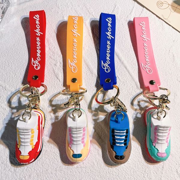 Mode Schuh Schlüsselanhänger Sportschuhe Schlüsselanhänger Ring Auto Anhänger Taschen Ornamente Paare Kreative Geschenke Puppe Maschine Geschenke