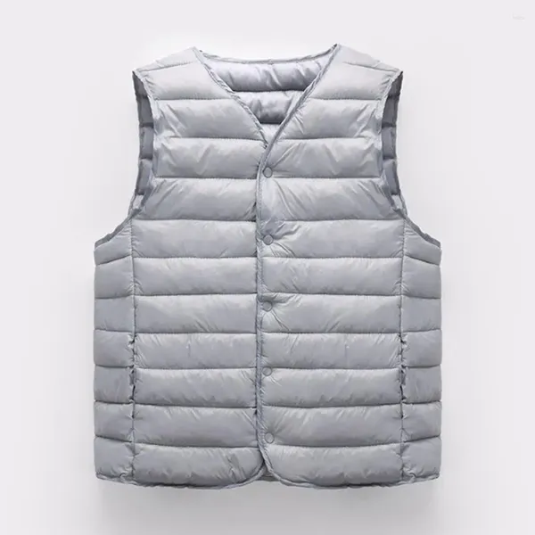 Gilet da uomo Gilet senza maniche con scollo a V Giacca invernale calda imbottita in cotone spesso Gilet maschile Veats O Liner