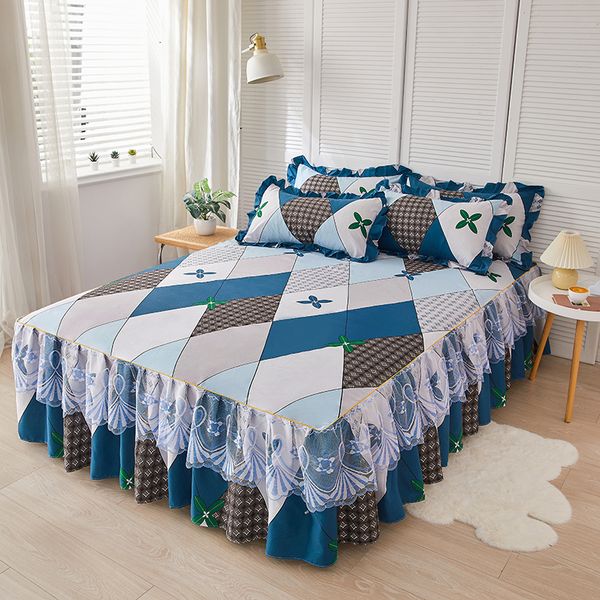 Cama de cama de cama de 3 folhas de lençóis Conjunto de linho europeu colchão elástico Tampa de ajuste completo fronha de cama de casal grande lenço de cama grande 230410