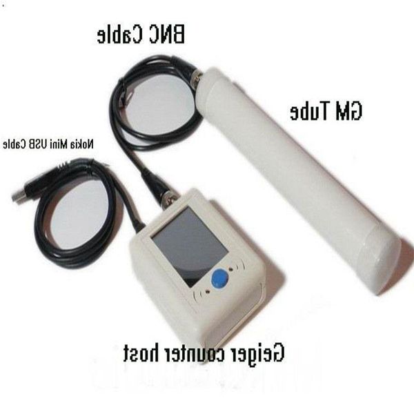 Freeshipping Partícula Geiger Contador Digital Detector de Radiação Nuclear Detector de Partículas Radioativas USB BNC Cabo GM Tubo Hujxv