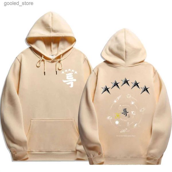 Мужские толстовки с капюшоном Kpop Stray Kids Hoodies SKZ 5 Star Корейский стиль Свободная толстовка Женщины Мужчины Осенний пуловер Вентиляторы Y2k Streatwear Хип-хоп Толстовка Q231110