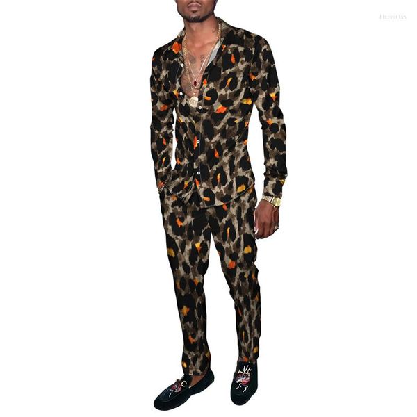 Herren Trainingsanzüge Tier Zebra Leopard Muster 3D Druck Männer Harajuku Stil Kleidung Anzüge Trainingsanzug Männer Hemden Lange Hosen 2er Sets