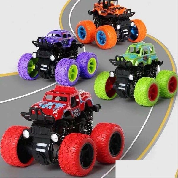 Modelo Diecast Carros Toy Veículos Monster Truck Fourwheel Drive Veículo Stunt Dump Carro Inércia Dinossauro Pl Back Crianças Menino Menina Presente L Dhs9F