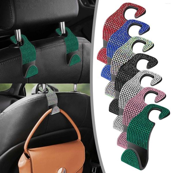 Ganci Universal Car Seat Back Accessori interni auto per borsa Cappotto Organizer Holder Diamond-set